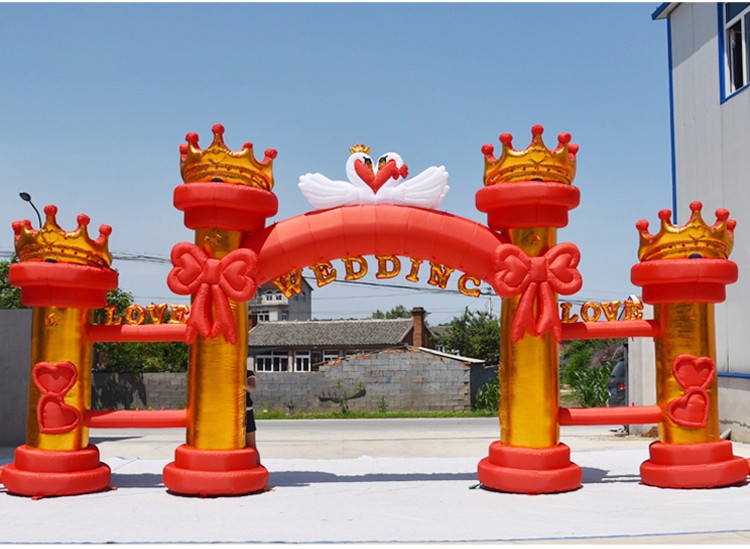 龙岩红色婚庆气模拱门
